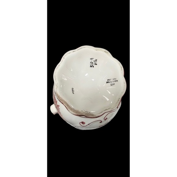 Vtg Red White Portugal RCCL Ceramic Pitcher Vase Hand Painted Numbered 18" Tall - Picture 3 of 6